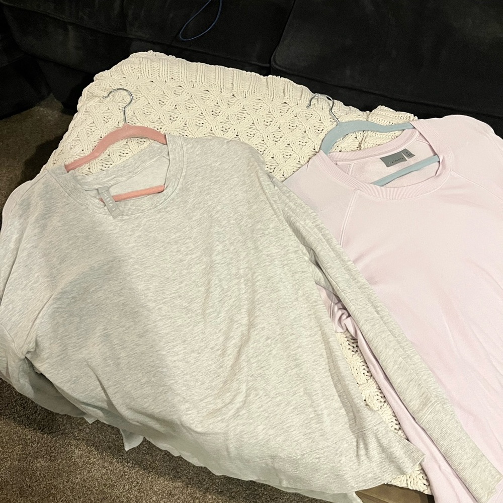 Athleta Light Pink Crewneck Sweatshirt